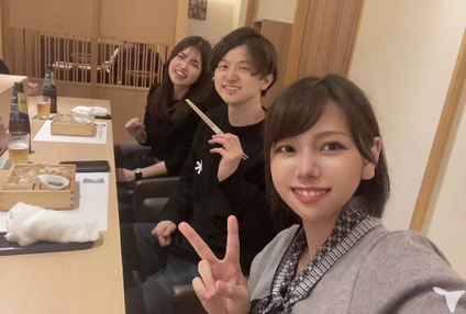 院長とスタッフで食事