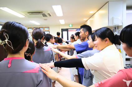 朝礼の風景です