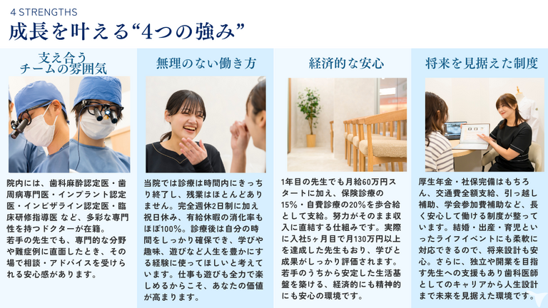 成長を叶える4つの強み
